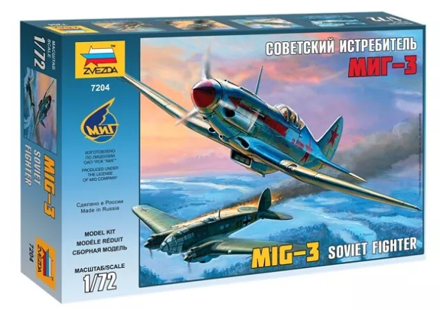 Zvezda 7204 - 1/72 Soviet Fighter Mig-3 - Neu