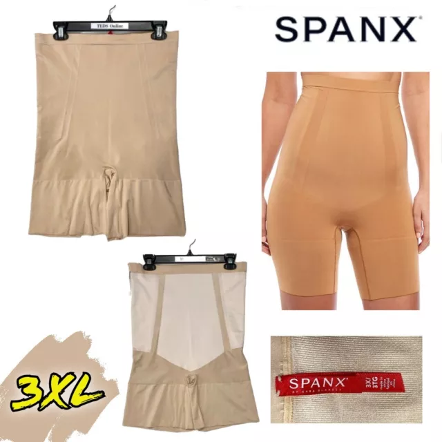 SPANX SS1915 OnCore High-Waisted Mid-Thigh Shaper Bodysuit NUDE Large L  (10-12)