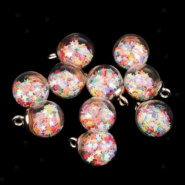 20 Stück gemischte Glas Anhänger, kleine Stern Perle für DIY Dekoration,