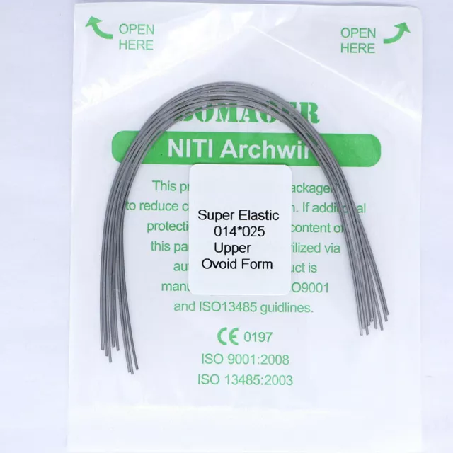 10pc/Pack Dental Orthodontic Super Elastic Rectangular Niti Ovoid Form Arch Wire