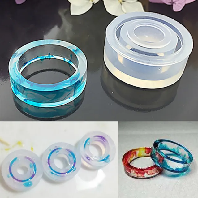 DIY Jewellery Rings Silicone Mould Crystal Pendant Resin Mold Craft Making Tool