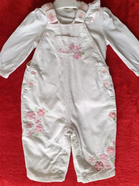Baby Girls Dungarees And Top Size 3-6 Brand Next Excellent Condition