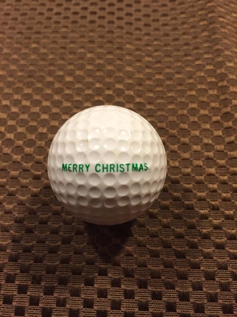 VINTAGE RED AND white 3 PING EYE 2 Golf Ball w/Christmas