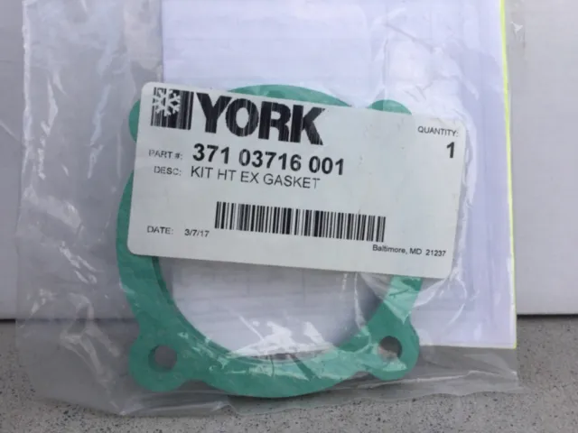 371-03716-001 York Controls Heat Exchanger Gasket Kit