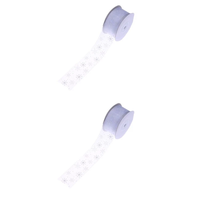 2x Weihnachten Organza Band Organza Band Metallic Bänder für Handwerk