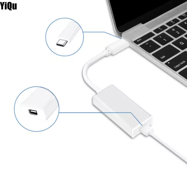 1x Thunderbolt 3 To Thunderbolt 2 Adapter USB Type C Cable For Macbook Air/ Pro