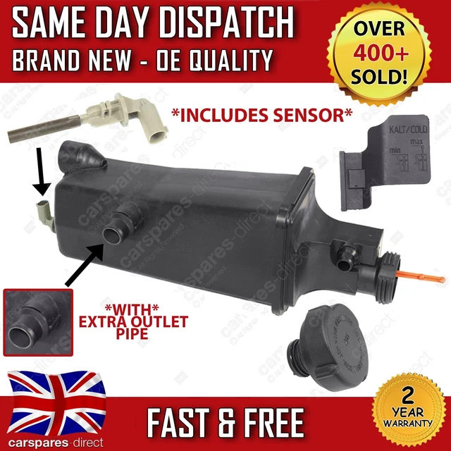 BMW 3 SERIES E46 Radiator Coolant Expansion Header Tank + Sensor