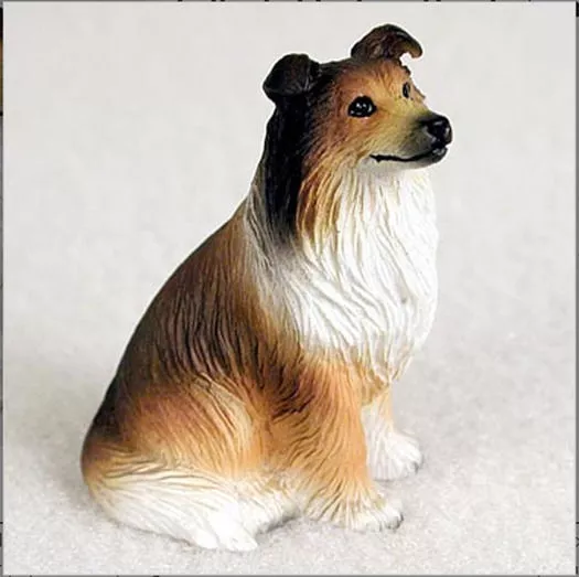 Collie Mini Hand Painted Figurine Sable