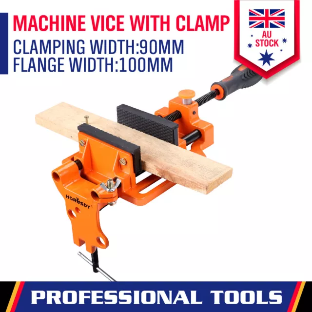 Quick Release Clamp Jaw 90m Drill Press Bench Vice Soft Grip Hand Pads Woodwork