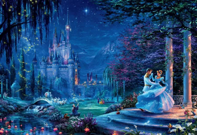 Disney Cinderella Cartoon Painting Large Wall Art Framed Canvas Picture 20x30"