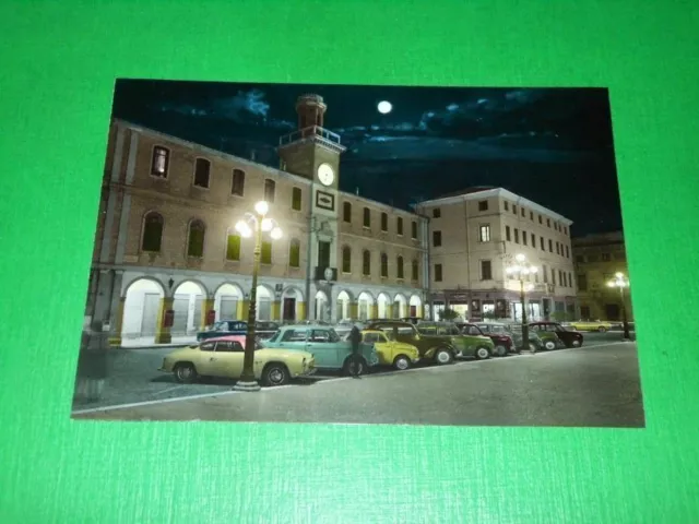 Cartolina Adria - Piazza Garibaldi ( notturno ) 1955 ca.