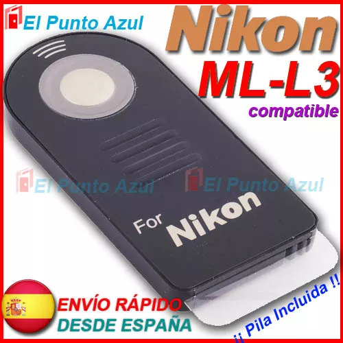 Mando Distancia NIKON ML-L3 ★D3400 D7500 D750 P900 P7700 P7100 P6000 1J2 1V2