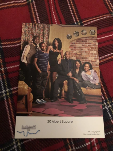 EASTENDERS - 20 ALBERT SQUARE - 25th ANNIVERSARY RARE UNSIGNED BBC CAST CARD