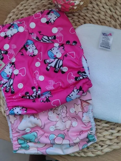 Couches pour bébé en tissue lavables, réutilisable, ecologiques. Neuf