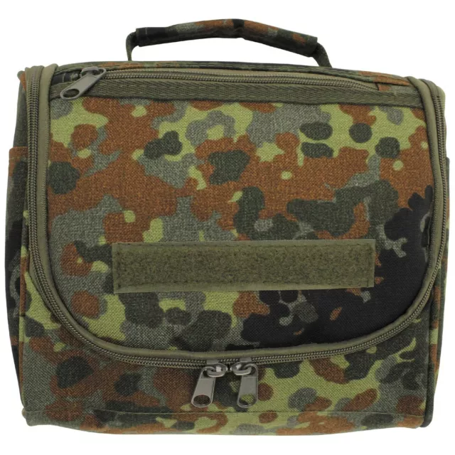 MFH Bolsa De Toilette Hombre Mujer Militar Campamento Viajes Bw Camo Cordura