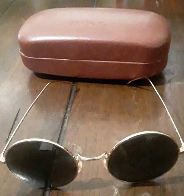 illesteva sunglasses - delon round sunglasses & case Porto Cervo 50 20-147!!