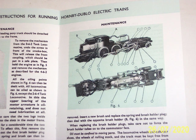 New Hornby Dublo Replica Instructions For 3 Rail Locos Inc.  8F, City, A4, 264T. 3