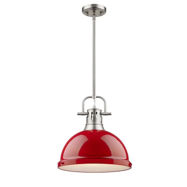 Golden Lighting - One Light Pendant - Duncan - 1 Light Rod Pendant in Classic
