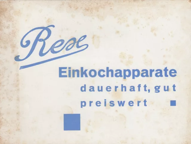 Werbeaufsteller um 1930, Rex Einkoch-Apparate Werbung
