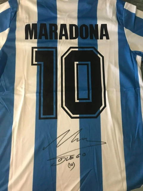 Maillot De Naples Dédicacé Par Diego Maradona - Neuf Avec COA - Collection