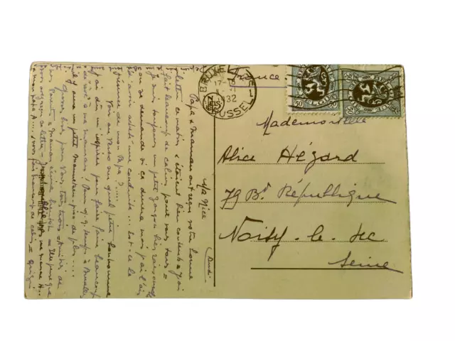 CPA: BELGIQUE, BRUXELLES, Manneken Pis, carte postale  année 1932 2