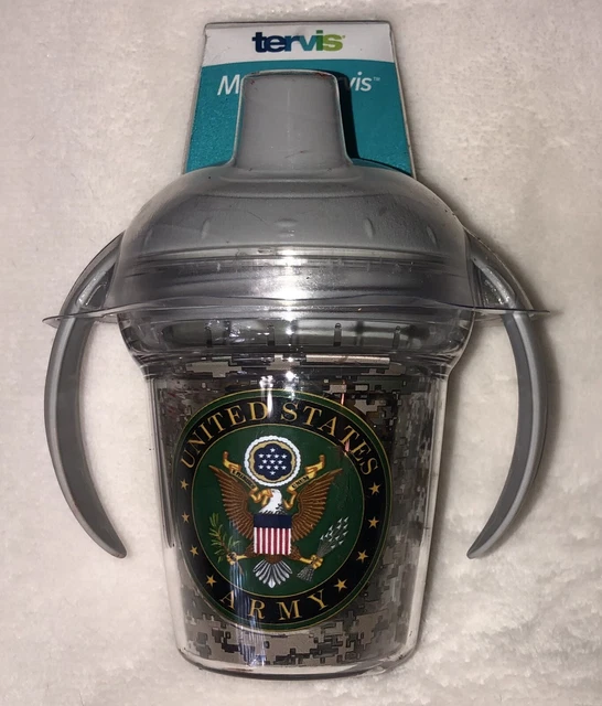 My first Tervis US ARMY Sippy Cup - Army Logo On front -Army Brat On Back