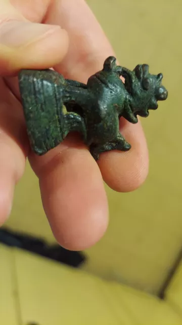 Metal Opium Weight 5 Piece Set bronze dragon w stand no date dragon mythical 5