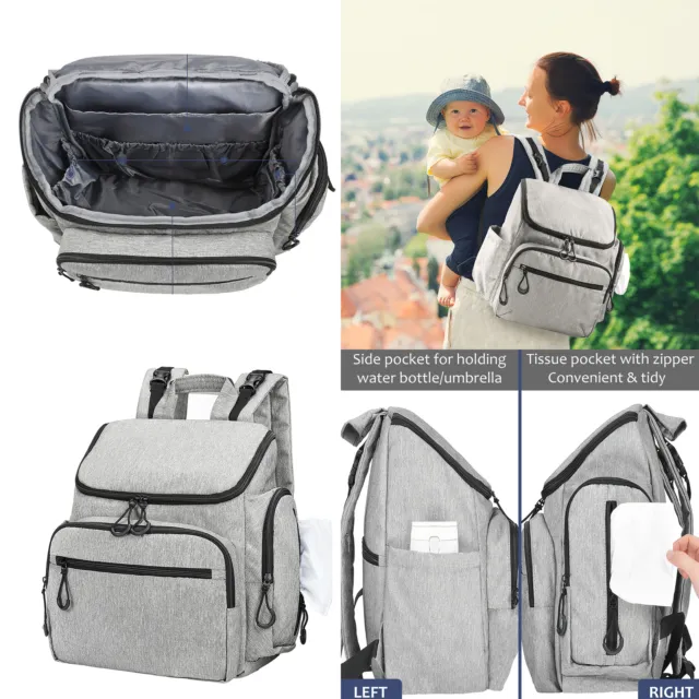 LAND Baby Nappy Diaper Bag Mummy Maternity Large Capacity Travel Backpack