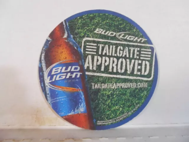 Bud Light Tailgate Approved" 4" Beer Coaster