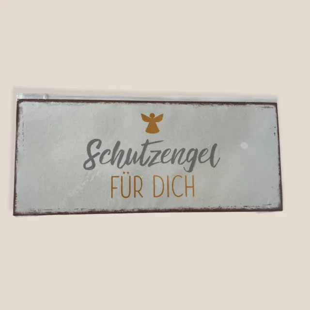 Blechschild „Schutzengel für dich“ 130 x 305 x 4 mm Dekoration Metall