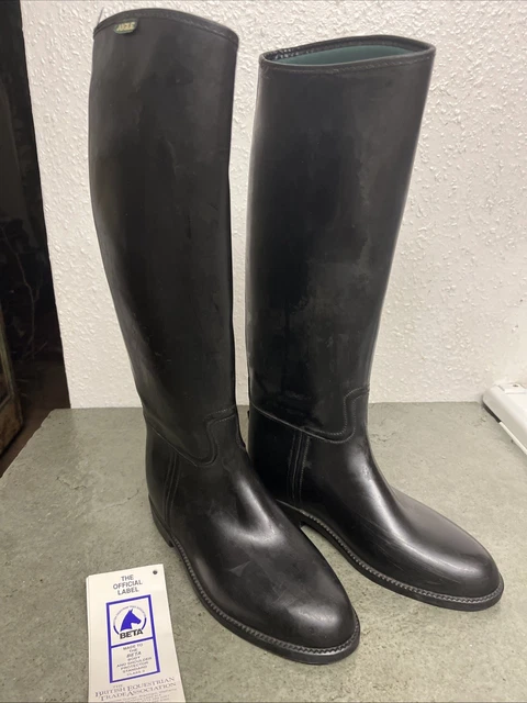 AIGLE COUPE SAUMUR Cree Pour Tall Boots EU 37 US 7 Rubber Riding