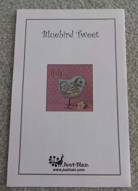 Just Nan "Bluebird Tweet" Cross Stitch Pattern Ltd Edition Embellishments & More