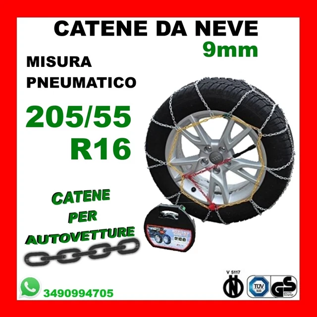 Catene Da Neve SMC 9mm OMOLOGATE - Per Pneumatici 205/60 R16 - Foto 12