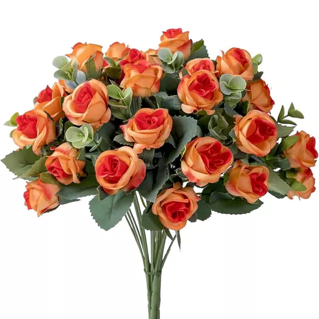 Roses artificielles fleurs faux bouquets de mariée soie fête de mariage décor