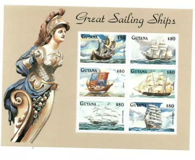 Guyana - 1998 - Sailing Ships - Sheet Of 6 - MNH
