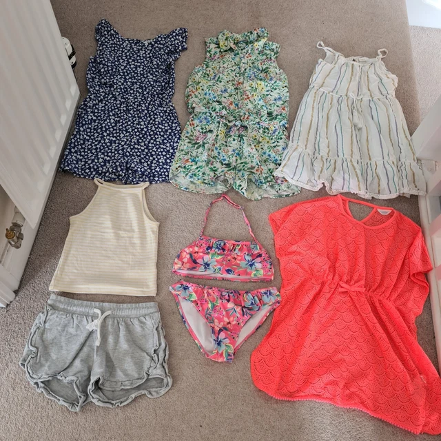 girls summer bundle 7-8 years VGC holiday clothes