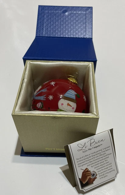 Pier One Imports Snowman Let It Snow Christmas Ball Ornament Li Bein 2017