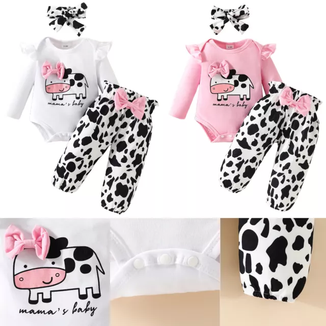 Baby Girls Bodysuit Bowknot Cowgirls New Year Outfit Newborn Infant Costume