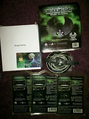 Star Trek nemesis 2002 Limited Edition Smart Card Reader Accessory Plus 4 Cards 