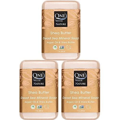 Dead SEA Mineral SHEA Butter 7 oz SOAP 3 PK in Branded Box, Dead Sea Salt