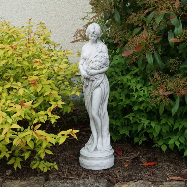 Solid Stone Figure Statue Woman Motif Spring Antique Stone Cast Frost Resistant