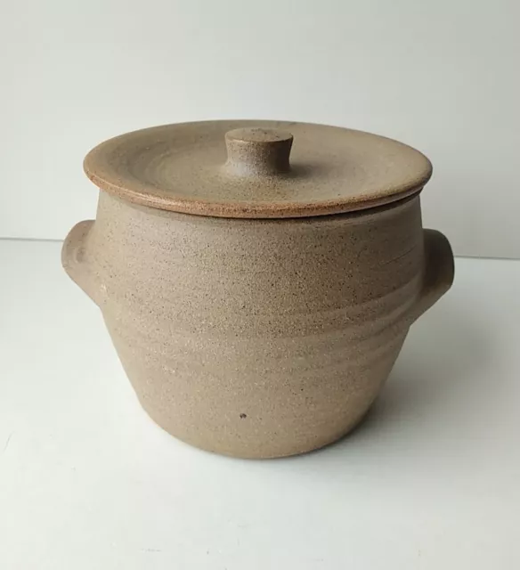 Leach Lowerdown Studio Pottery Large Lidded Pot. 15cm Tall