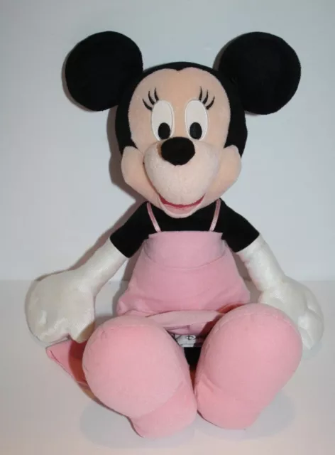 Disney Pink Princess Minnie Mouse 15" Long Dress Soft Toy Plush Stuffed Doll