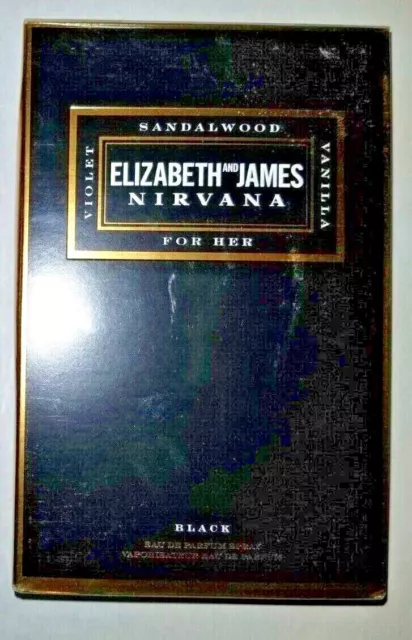 NIRVANA BLACK ELIZABETH & JAMES EDP EAU DE PARFUM  100 ML 3.4 oz NEW SEALED BOX