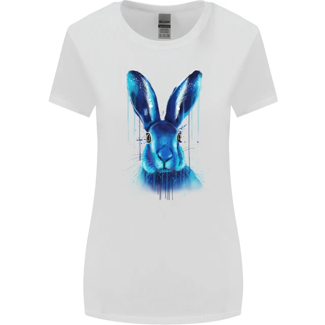 Coniglio Acquarello Donna più Ampia Taglio T-Shirt