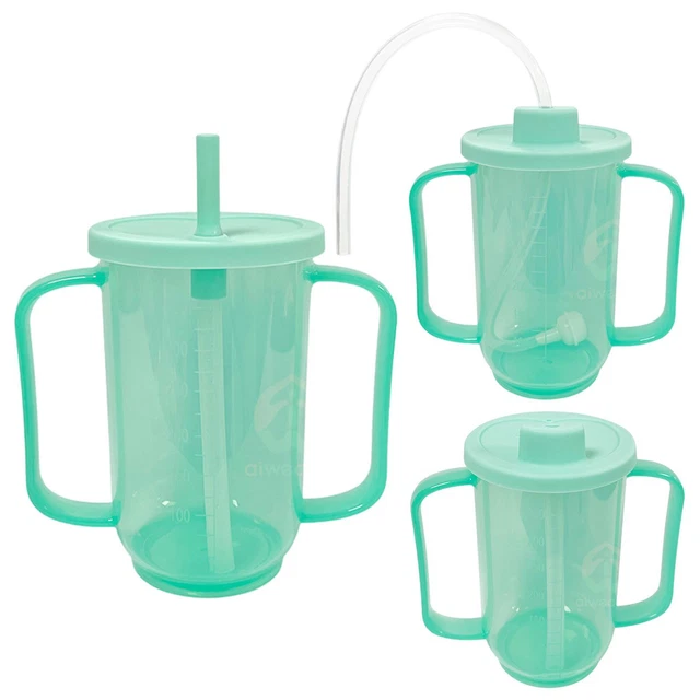 Adult Sippy Cups for Elderly Patient Healthcare Spill-Proof Feeding Beaker Cup