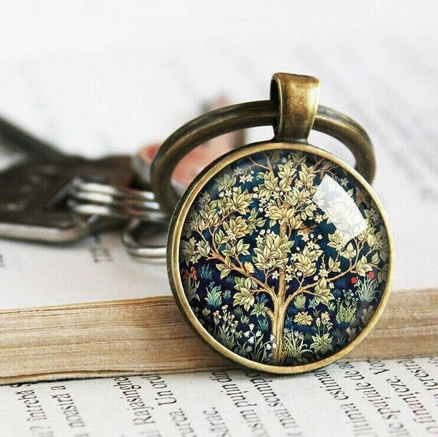 Arbre de vie porte-clés Vintage fait main William Morris 2020 bijoux cadeau...