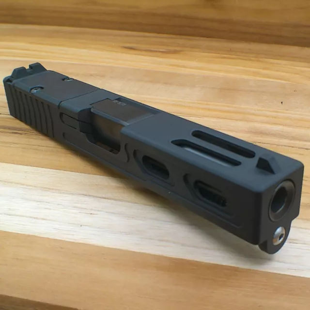 For Glock 19 Complete Slide gen 3 RMR Lightning cut Black Barrel Sights USA MADE