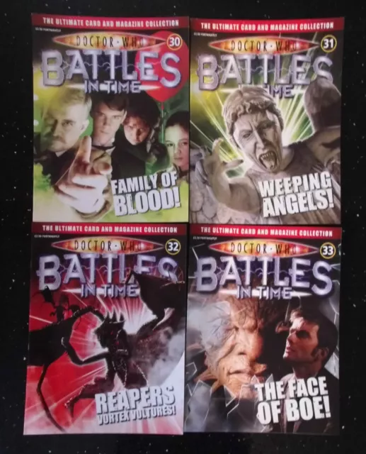 Dr Doctor Who Battles in Time SET OF FOUR MAGAZINES Numbers 30 31 32 & 33 - RARE