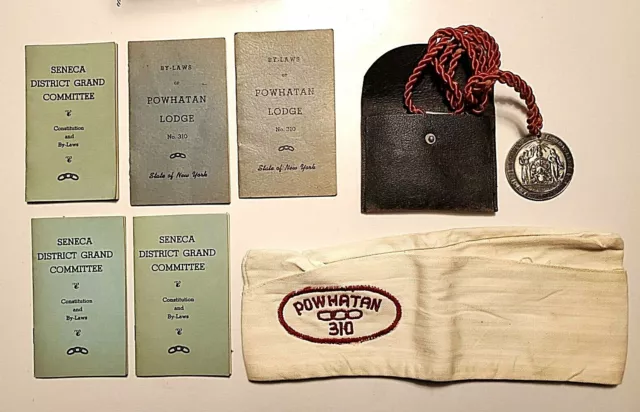 Odd Fellows - Powhatan 310 Hat, Parade Medallion and Booklets collectible lot